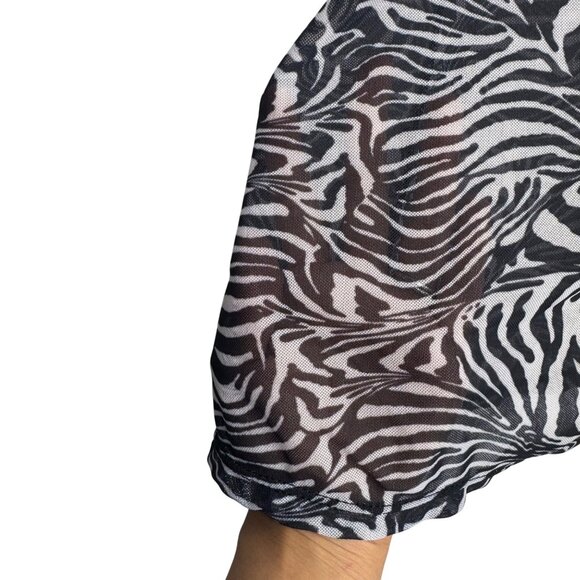 Womens Mixed Print Sheer Zebra Print Tankini Size 2X‎ Vacationcore Beach Summer - Picture 3 of 8